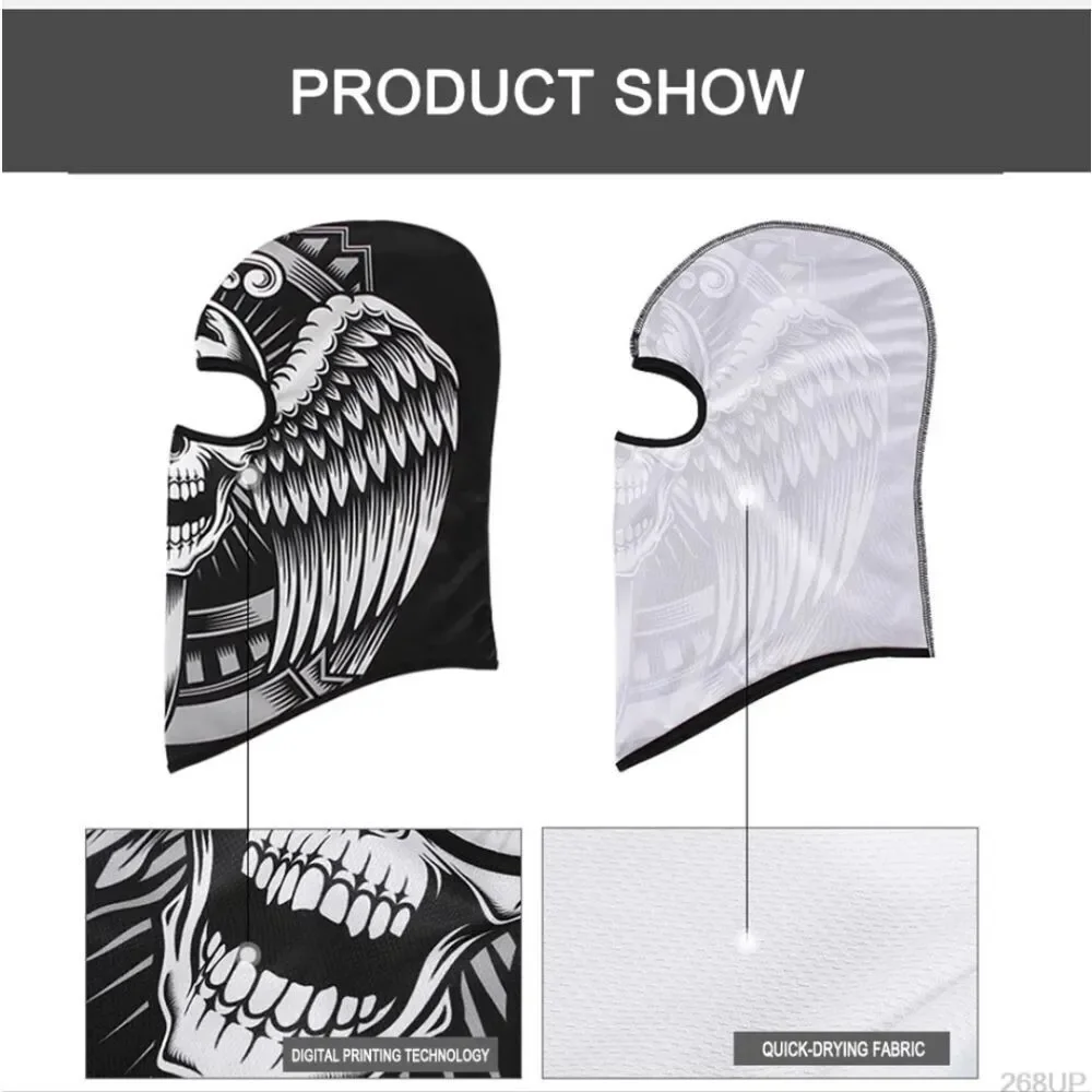 Tactical Skull Ghost Printed Full Face Mask Balaclava Halloween Ski Motorcycle